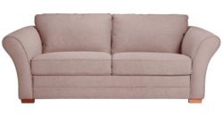 Heart of House Thornton 3 Seater Fabric Sofa Bed - Old Rose.